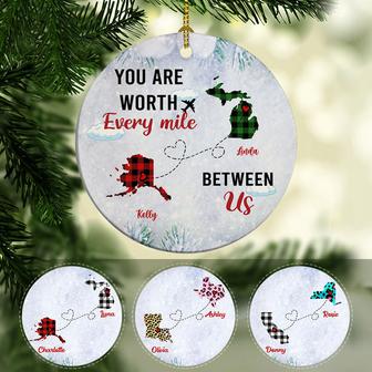 You Are Worth Every Mile Personalized Ornament - Gift - Thegiftio UK