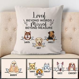 Loved Beyond Words Personalized Pillow - Memorial Gift - Thegiftio UK