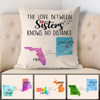 The Love Between Sisters Custom Pillow - Moving Gift - Thegiftio UK