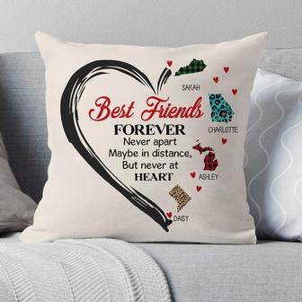 Never Apart Maybe In Distance Personalized Pillow - Gift - Thegiftio UK