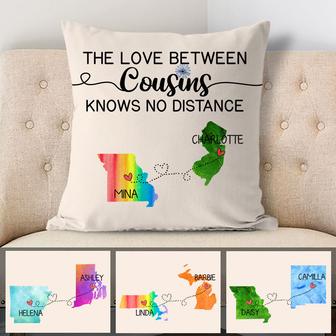 The Love Between Cousins Long Distance Custom Pillow - Gift - Thegiftio UK