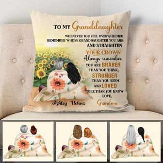 When You Feel Overwhelmed Custom Pillow - Granddaughter Gift - Thegiftio UK