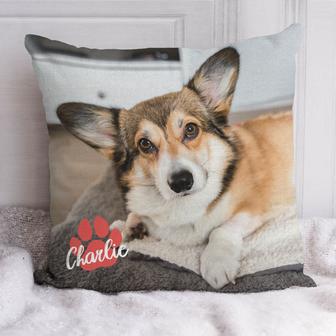 Pets Face Paw Print Custom Pillow - Gift for Pet Lovers - Thegiftio UK