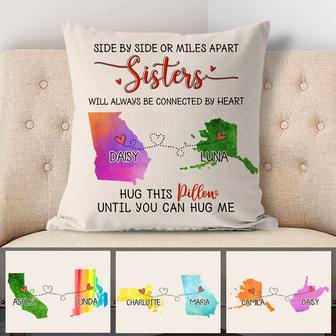 Sisters Will Always Be Connected Personalized Pillow - Gift - Thegiftio UK