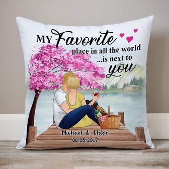 My Favorite Place Is Next To You Custom Pillow - Thegiftio UK