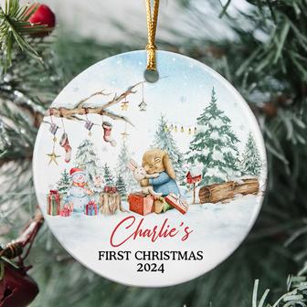Rabbit Baby First Christmas Personalized Ornament - Thegiftio UK