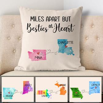 Bestie Long Distance Personalized Pillow - Best Friend Gift - Thegiftio UK