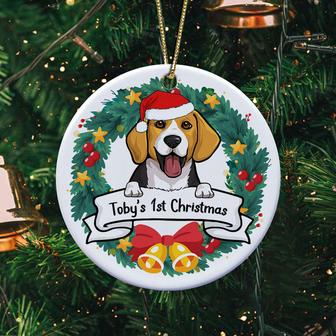Dog Christmas Wreath Custom Ornament - Gift for Dog Lovers - Thegiftio UK