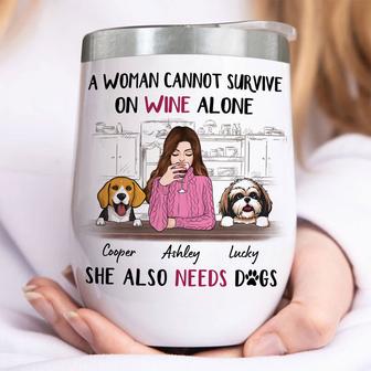 Personalized Wine Tumbler Cup for Dog Lovers - Thegiftio UK