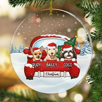 Christmas Dog Car Personalized Ornament - Dog Lovers Gift - Thegiftio UK