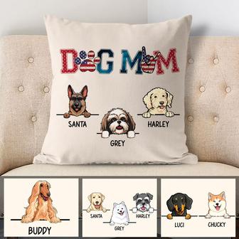 Dog Mom America Personalized Pillow - Gift for Dog Lovers - Thegiftio UK