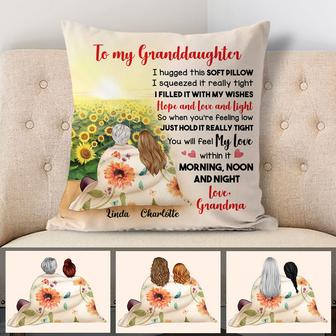 Sunflower Hugged Custom Pillow - Gift for Daughter - Thegiftio UK