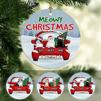 Meowy Christmas Personalized Ornament - Gift for Cat Lovers - Thegiftio UK
