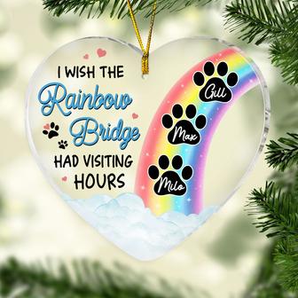 I Wish The Rainbow Bridge Custom Ornament - Memorial Gift - Thegiftio UK