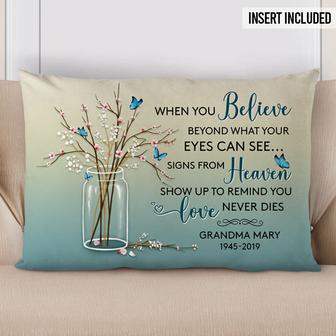 When You Believe Personalized Pillow - Memorial Gift - Thegiftio UK