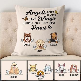Wings And Paws Personalized Pillow - Gift for Dog Lovers - Thegiftio UK