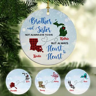 Brother And Sister Not Always Eye To Eye Custom Ornament - Thegiftio UK