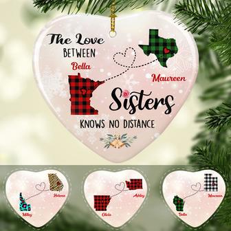 The Love Between Sisters Personalized Ornament - Gift - Thegiftio UK