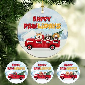 Happy Pawlidays Personalized Ornament - Gift for Dog Lovers - Thegiftio UK