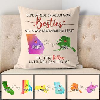 Besties Will Always Be Connected Personalized Pillow - Gift - Thegiftio UK
