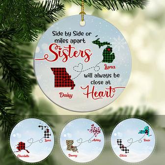 Sisters Close At Heart Personalized Ornament - Holiday Gift - Thegiftio UK