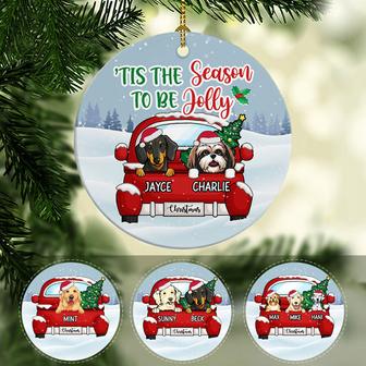 Tis The Season To Be Jolly Custom Ornament - Dog Lovers Gift - Thegiftio UK