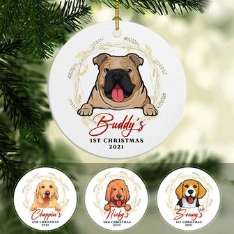 Unique Christmas Dog Ornaments Custom - Gift for Dog Lovers - Thegiftio UK