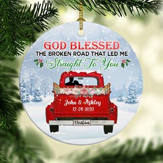 God Blessed The Broken Road Personalized Ornament - Gift - Thegiftio UK