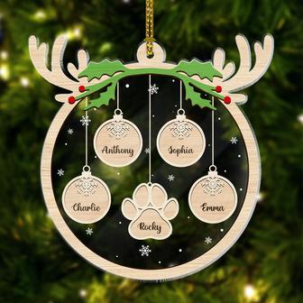 Paw Circle Charm Personalized Ornament - Gift for Pet Lovers - Thegiftio UK