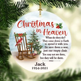 Christmas In Heaven Personalized Ornament - Memorial Gift - Thegiftio UK