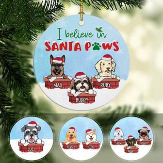 I Believe In Santa Paws Custom Ornament - Dog Lovers Gift - Thegiftio UK