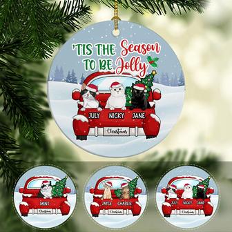 Season To Be Jolly Personalized Ornament - Cat Lovers Gift - Thegiftio UK