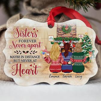 Sisters Forever Never Apart Personalized Ornament - Gift - Thegiftio UK