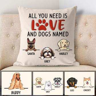 All You Need Personalized Pillow - Gift for Dog Lovers - Thegiftio UK