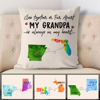 My Grandpa Is Always In My Heart Custom Pillow - Thegiftio UK