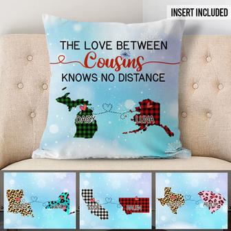 Cousins Long Distance Personalized Pillow - Christmas Gift - Thegiftio UK