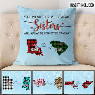 Sisters Will Always Be Connected Personalized Pillow - Gift - Thegiftio UK