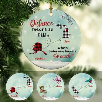 Distance Means So Little Personalized Ornament - Gift - Thegiftio UK