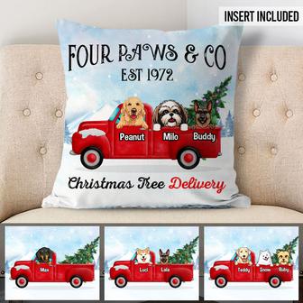 Four Paws Personalized Pillow - Gift for Dog Lovers - Thegiftio UK