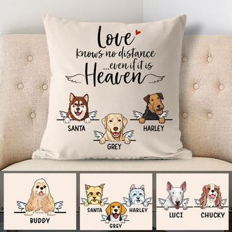 Love Knows No Distance Personalized Pillow - Memorial Gift - Thegiftio UK