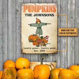Welcome Pumpkin Patch Fall Season Custom Metal Sign - Gift - Thegiftio UK