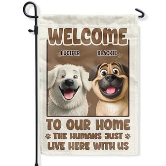 Welcome To Our Home Personalized Flag - Gift for Dog Lovers - Thegiftio UK