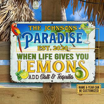 When Life Gives You Lemons Custom Metal Sign - Funny Gift - Thegiftio UK