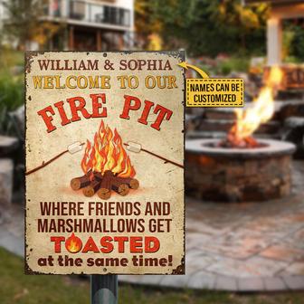 Where Friends Marshmallows Get Toasted Custom Metal Sign - Thegiftio UK