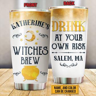 Witch Drink At Your Own Risk Custom Tumbler - Halloween Gift - Thegiftio UK
