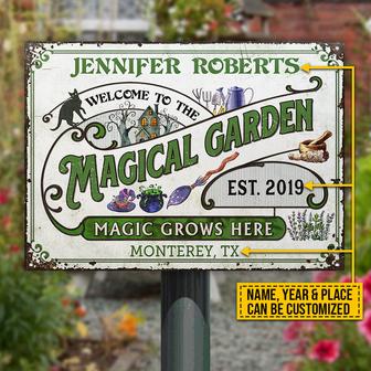 Witch Garden Magic Grows Here Custom Metal Sign - Thegiftio UK