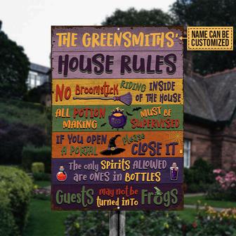 Witch House Rules Custom Metal Sign - Gift for Witches - Thegiftio UK