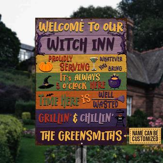 Witch Inn Welcome Custom Metal Sign - Gift for Witches - Thegiftio UK