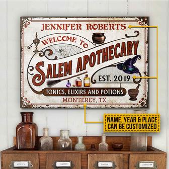 Witch Salem Apothecary Custom Metal Sign - Halloween Gift - Thegiftio UK