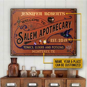 Witch Salem Apothecary Orange Custom Metal Sign - Gift - Thegiftio UK